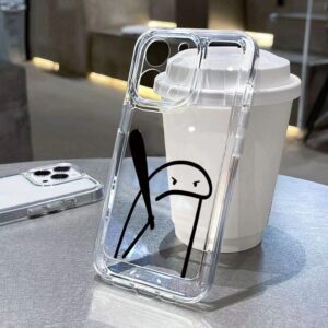 Capa Engraçada Homem Linha De Combinação Para Xiaomi Poco X3 X4 X5 F3 F5 Pro Mi 13 12 11 Lite 13 12T 11T Espaço Transparente TPU À Prova De Choque