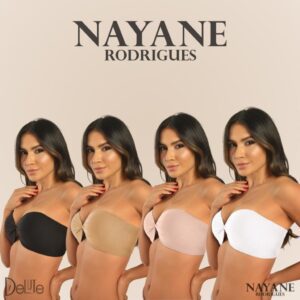 Sutia Nayane Rodrigues Tomara que Caia com Bojo e Aro Liso de Alta Sustentacao Push Up Confortavel