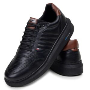 Sapatenis Masculino Moderno Casual Detalhado Em Couro 100% Legitimo Tenis Confortavel Macio Diferentes Cores