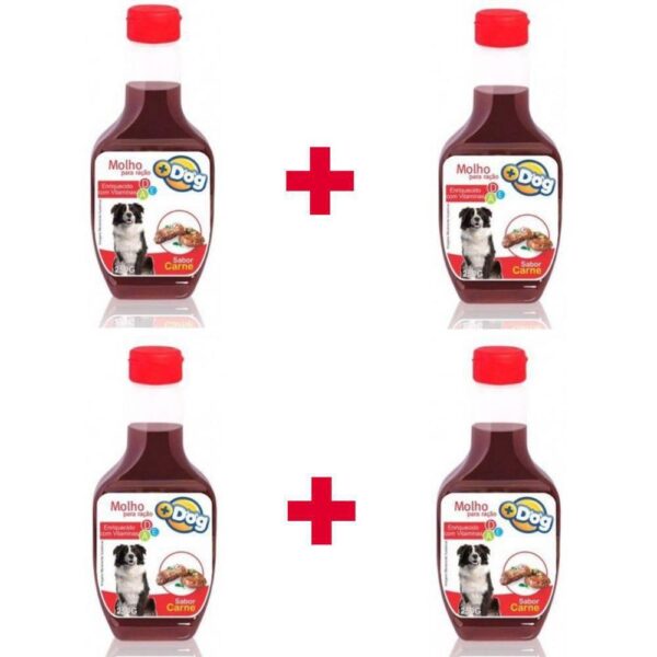 Kit C/ 4 Molho Mais Dog Carne 250g