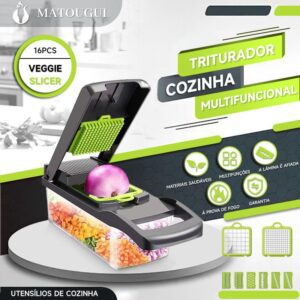 profissional cozinha sliceraço inox16em1fatiador cortador ralador de legumes verduras frutas coisas diferentes para casa