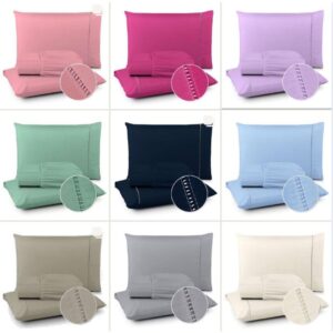 Jogo de Lençol 03 Peças 400 Fios Cama  Casal Queen King Solteiro Micropercal Ponto Palito