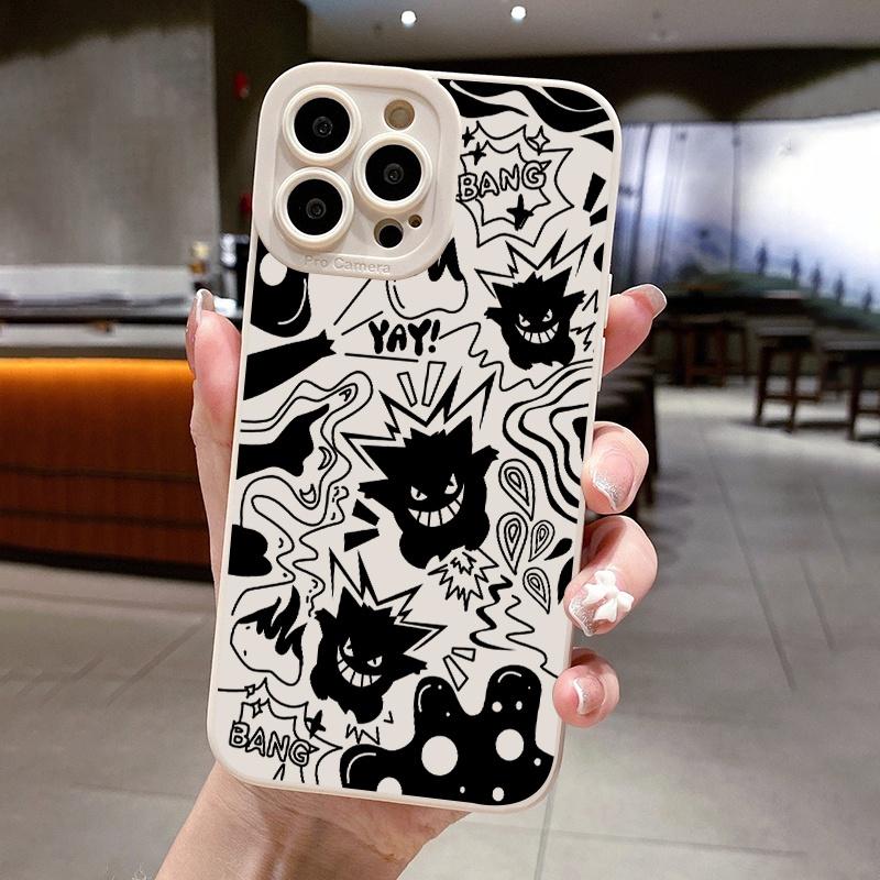 Capa Traseira Anti-Impacto Haunter Pokemon Para Xiaomi Poco F5 X6 X5 X4 X3 Pro F3 Mi 14 13 12 11 Lite 13T 12T 11T