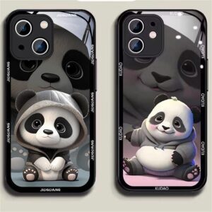 Panda De Vidro Líquido Fofo Bebendo Guitarra Chá De Leite De Luxo Criativo Capa De Silicone Para Telefone Xiaomi POCO X5 X4 X3 Pro F4 F3 GT MI 11 Lite 5G NE 11T