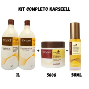Kit Máscara Karseell 500g + 1 Shampoo 1l + 1 Condicionador Karseell 1l + Óleo Karseell 50ml