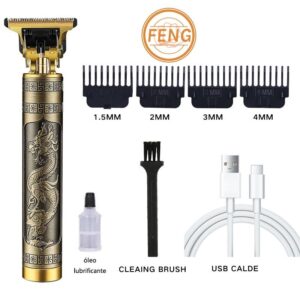 Máquina De Cortar Cabelo Masculina Elétrico Profissional Sem Fio Portátil Potente Entrega rápida