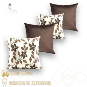 KIT 4 ALMOFADAS DECORATIVAS COM ENCHIMENTO DE ESPUMA SOFT CLEAN VÁRIAS CORES