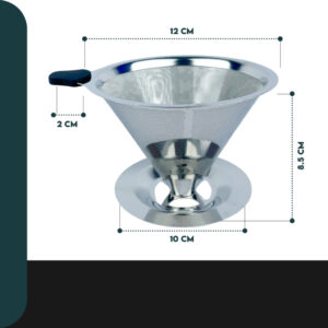 Filtro De Café 103 Inox  -  Coador de Café Grande Sem Uso De Papel - AV