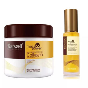 Kit Máscara Karseell Colagen Original 500ml + Óleo 60ml Hidratação Brilho Maciez Antifrizz