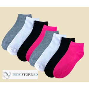 Kit 12 Pares de Meia Cano Curto lisa Feminino