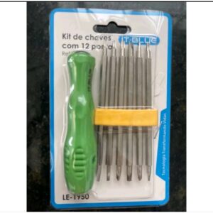 Kit Chave de Fenda Precisão Multiuso 12 em 1