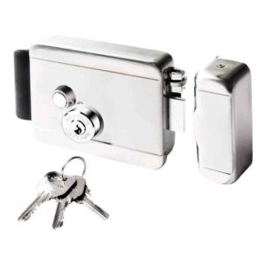 Fechadura Elétrica Soprano Portão Inox 12v Com Botão