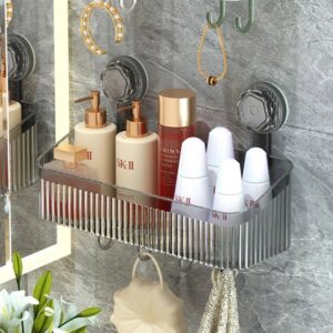 Rack de armazenamento de acrílico para banheiro montado na parede sem furos