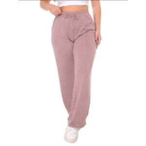 Calça Pantalona Feminino tecido Lanzinha Cintura Alta Com Bolso promoção