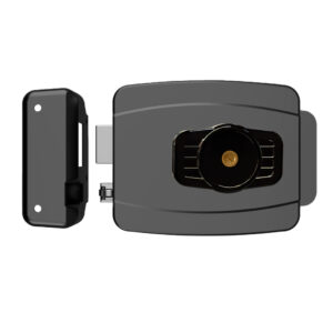 Fechadura AL100R 42mm sem botão 12v chave tetra cinza AGL