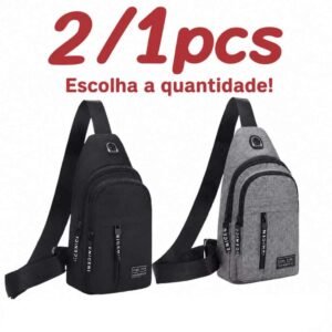 2/1 PCS Bolsa Mochila De Peito Tiracolo Pochete Bolsa Impermeável Transversal Masculina