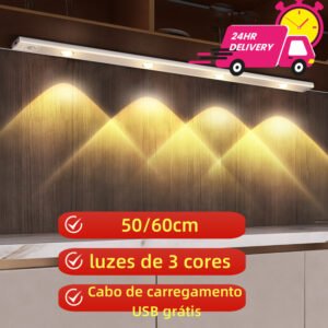 60CM Luz LED Sem Fio sensor De Inteligente Do Guarda-Roupa Quarto De Conveniência Carregamento