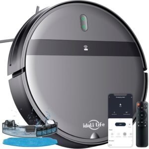 Aspirador de Pó Para Casa Robô Inteligente Com Sensores Anti- queda IDALI LIFE