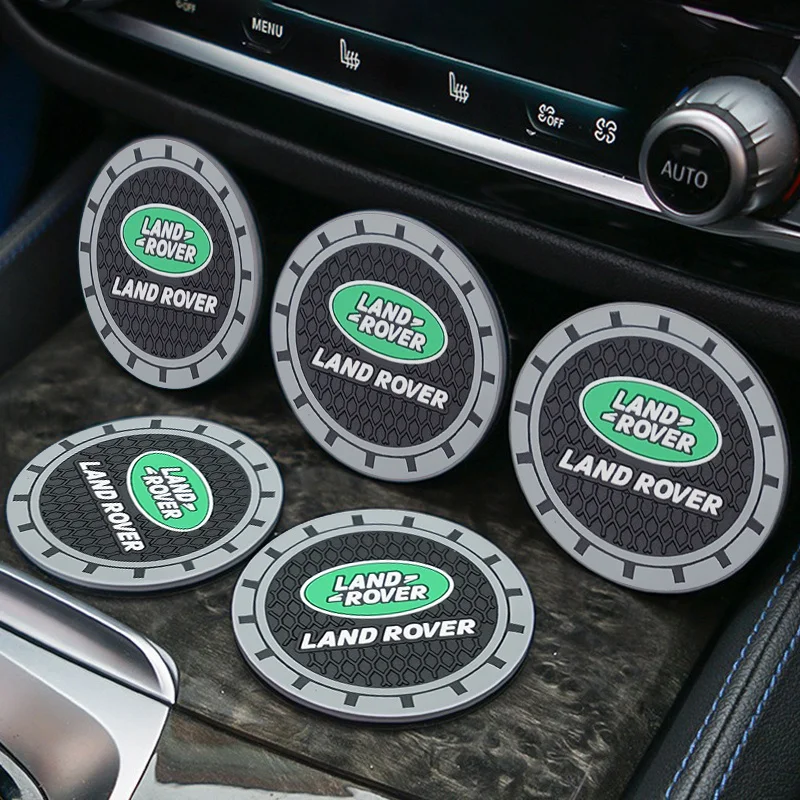 Base isolante térmica com logotipo de carro, tapete antiderrapante para garrafa de água, para Land Rover Sport Range Rover Freelander Evoque Defender