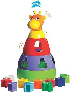 Brinquedo Educativo Girafa Didática com Blocos Merco Toys, cores sortidas, 1 unidade | Acessórios leves e fáceis de manusear, este conjunto estimula a criatividade, a coordenação motora