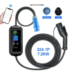 Carregador Portátil AC para Veículos Elétricos Personalizado EUA, Plugue J1772 16A IP67, Estação de Carregamento Tipo 1 para Carros na China