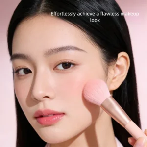 Conjunto de 3 Pincéis de Maquiagem com 2 Esponjas de Beleza em Formato de Gota, Pincel para Blush, Pincel para Sombra e Esponja para Pó para uma Rotina de Beleza Aprimorada