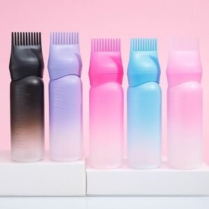 Frasco Plástico Pente Aplicador de Tinta, Tintura Raiz Cabelos, Produtos