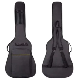 Impermeável dupla alças mochila guitarra acústica, Gig Bag, caso com 5mm espessura esponja acolchoada, preto, 41 ", 1pc