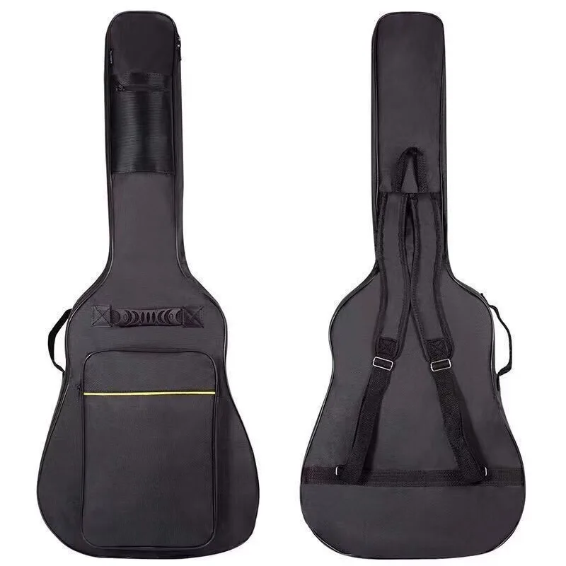 Impermeável dupla alças mochila guitarra acústica, Gig Bag, caso com 5mm espessura esponja acolchoada, preto, 41 ", 1pc