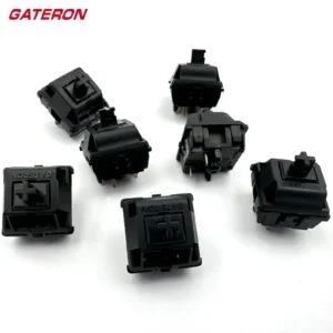 Interruptores Gateron Oil King 3.0 para teclado mecânico, 5 pinos 55gf linear pré-lubrificado interruptores de pino triplo aprimorado