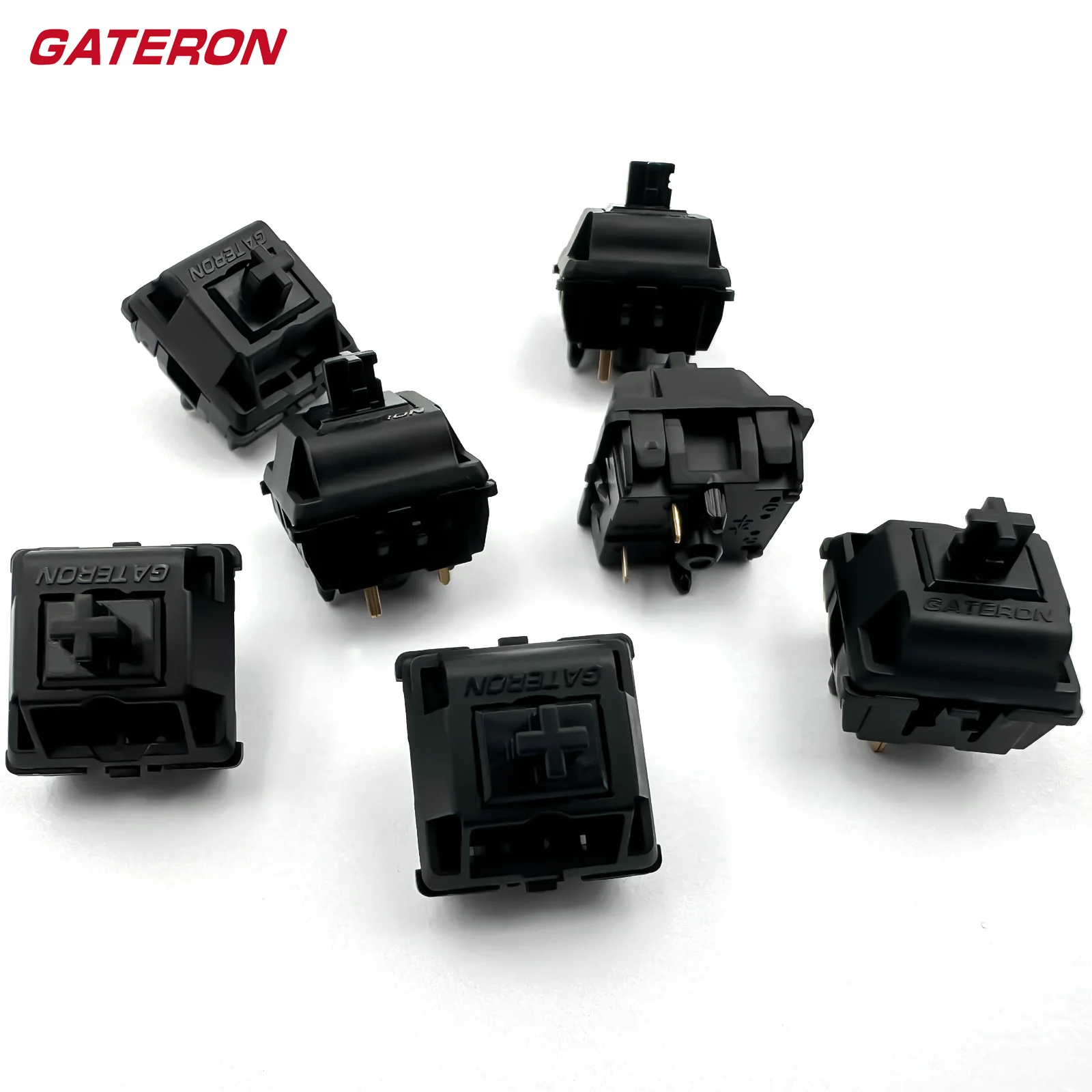Interruptores Gateron Oil King 3.0 para teclado mecânico, 5 pinos 55gf linear pré-lubrificado interruptores de pino triplo aprimorado