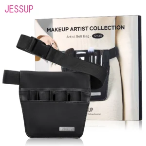 Jessup bolsa de cinto de artista de maquiagem para acessórios de maquiagem bolsas femininas ferramentas de maquiagem estojo de beleza de viagem preto pequeno cb021