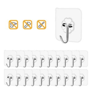 Kit 36/24/12 pçs Ganchos Adesivos Parede Multi Funcional Autocolante Casa Cozinha Quarto Banheiro Organizado