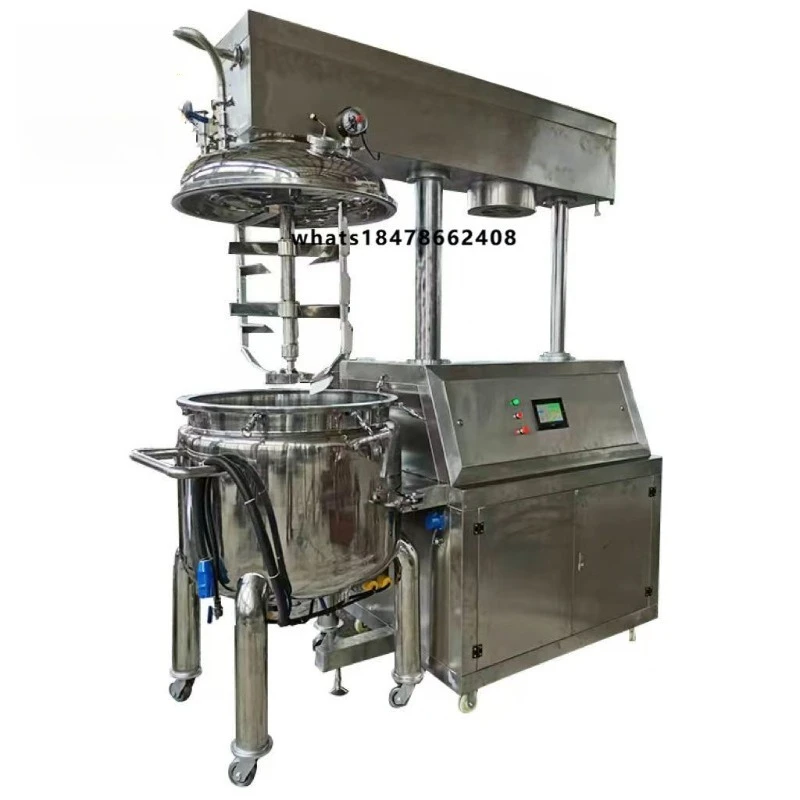Máquina Profissional de Mistura a Vácuo de 50L com Homogeneizador de Alta Cisalhamento 380V 4kW para Creme Cosmético e Pomada