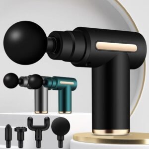 Massageador Portátil Recarregável com 4 Cabeças Relaxante Corporal
