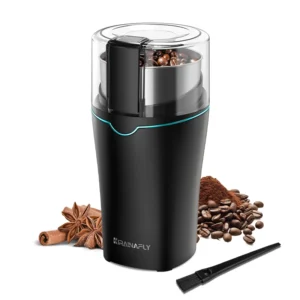 Moedor de café com copo removível de aço inoxidável moedor elétrico de grãos de café moinho de café doméstico para especiarias ervas nozes, 300w