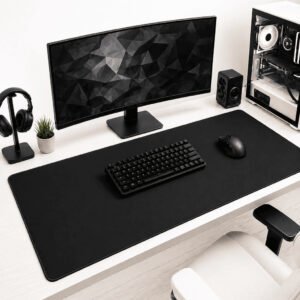 Mousepad Gamer Preto Sem Desenho Extra Grande 90 X 40 Cm