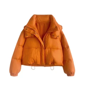 Pato branco para baixo vendas diretas moda curto para baixo jaqueta feminina e fino e alto com capuz pequeno pão roupas inverno beleza moda