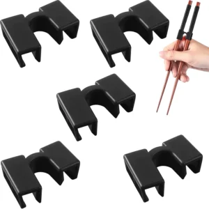 Porta-pauzinhos de plástico reutilizável para iniciantes, ajudantes de treinamento, formadores ou alunos, estilo japonês, pacote de 5