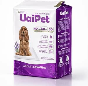 TAPETE HIGIÊNICO UAIPET PREMIUM 80cmx60cm C/30 - AROMA LAVANDA