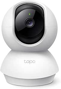 Camera de Segurança Wi-Fi 360º, 1080p Full HD TP-Link Tapo C200, Visão Noturna, Audio de duas vias, Detecção de Movimentos, Trabalha com Alexa, 512G de Armazenamento Local, Armazenamento na Nuvem