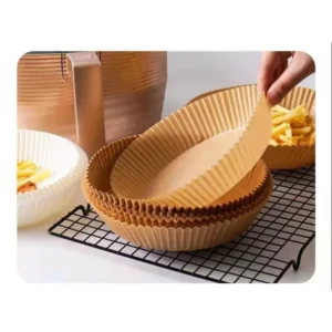 20 Peças de Acessórios para Fritadeira Elétrica Doméstica e Air Fryer: Utensílios para Churrasco, Bandejas de Papel, Papel Alumínio para Forno e Absorção de Óleo