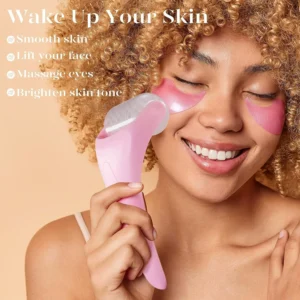Rolo de Gelo para o Rosto, Massageador Facial Portátil com Gelo, Ferramenta de Cuidado da Pele Refrescante para Rotina de Beleza Diária, Alívio de Inchaço