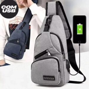 Bolsa Mochila De Peito Tiracolo Pochete Bolsa Impermeável Transversal Masculina