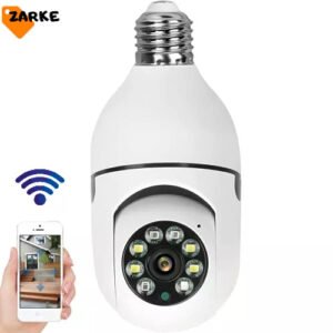 Câmera de Segurança Wi-fi IP Sem Fio 360° Lampada  yoosee ou icsee visão noturna 8177 - Bivolt