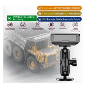 Câmeras 4G GPS WIFI DSM Sistema de monitoramento de fadiga do motorista de alarme anti-sono para segurança de caminhão e mineração