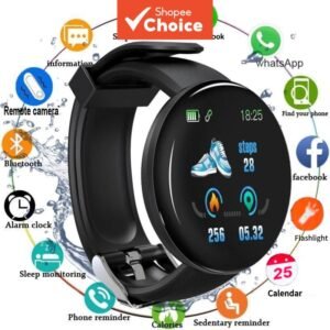 D18 Digital Bluetooth Smart Watch Fitness Pulseira Para Todos Os Telefones