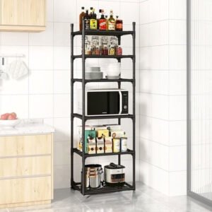 Estante 6 OU 5 Prateleiras Cozinha de Aço Multiuso Panelas Casa Sala Quarto Organizador