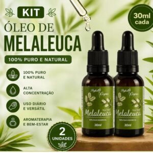 KIT 2 Óleos de Melaleuca 100% Puro Rotina de Cuidados 30ml
