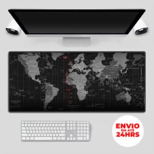 Mouse Pad Grande Mapa Mundial Antiderrapante Impermeável Gamer Escritório Mesa Teclado Preciso